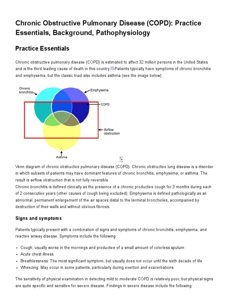 COPD Overview: Symptoms, Diagnosis, Management | PDF | Chronic ...