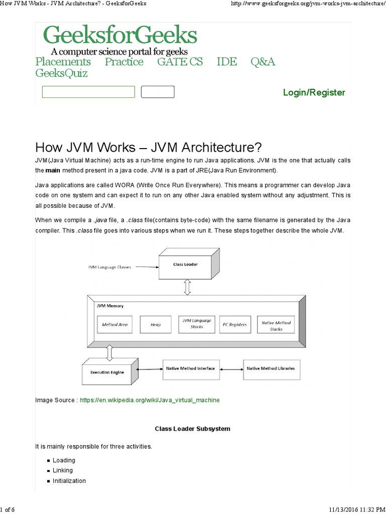 How JVM Works - JVM Architecture?: Placements Practice Gate Cs Ide Q&A ...