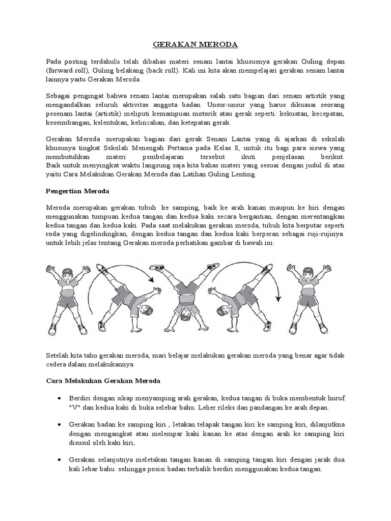 Cara Melakukan Gerakan Meroda | PDF