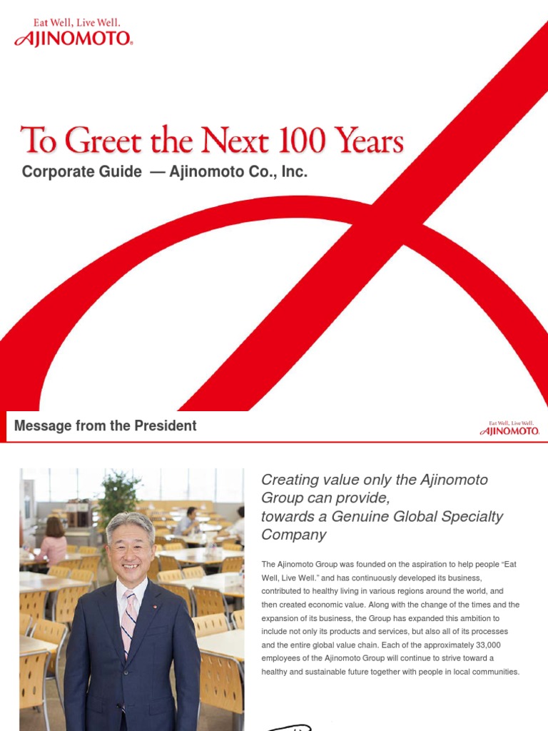 Corporate Guide - Ajinomoto Co., Inc | PDF | Umami | Foods