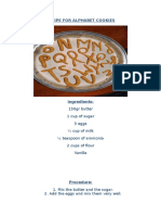 Recipe For Alphabet Cookies