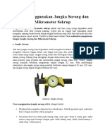 Cara Menggunakan Jangka Sorong Dan Mikrometer Sekrup