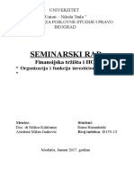 Seminarski Rad Iz Finansijska Tržišta I HOV