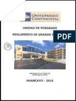 Reglamento de Grados y Titulos Aprobado en Cu 20-02-16