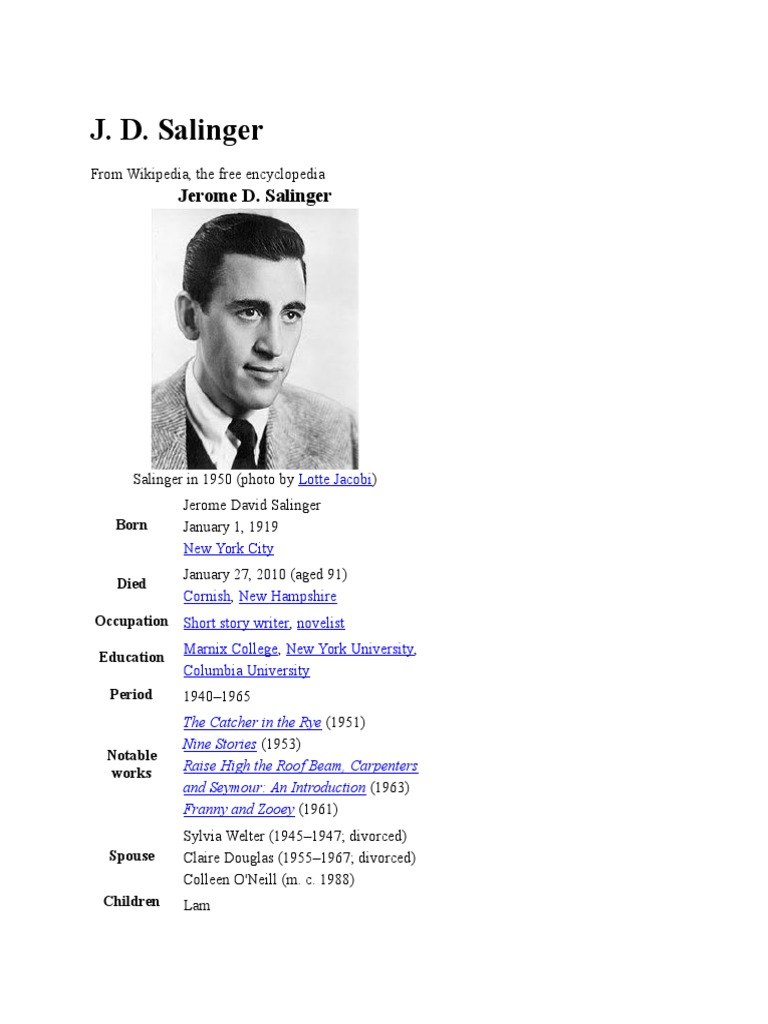 Lot - J. D. Salinger Rare Signed Contract for \, image size:768x1024
