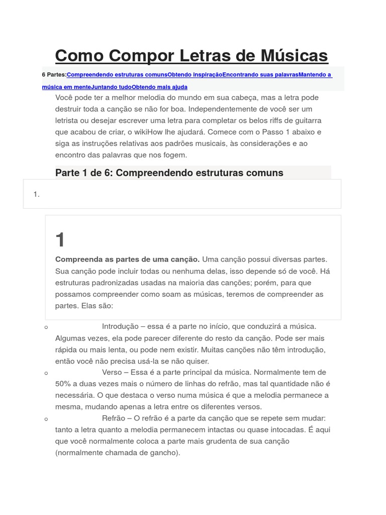 Tradução Musicas, PDF, Composições (música)
