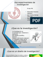 Diseños Experimentales de Investigación 