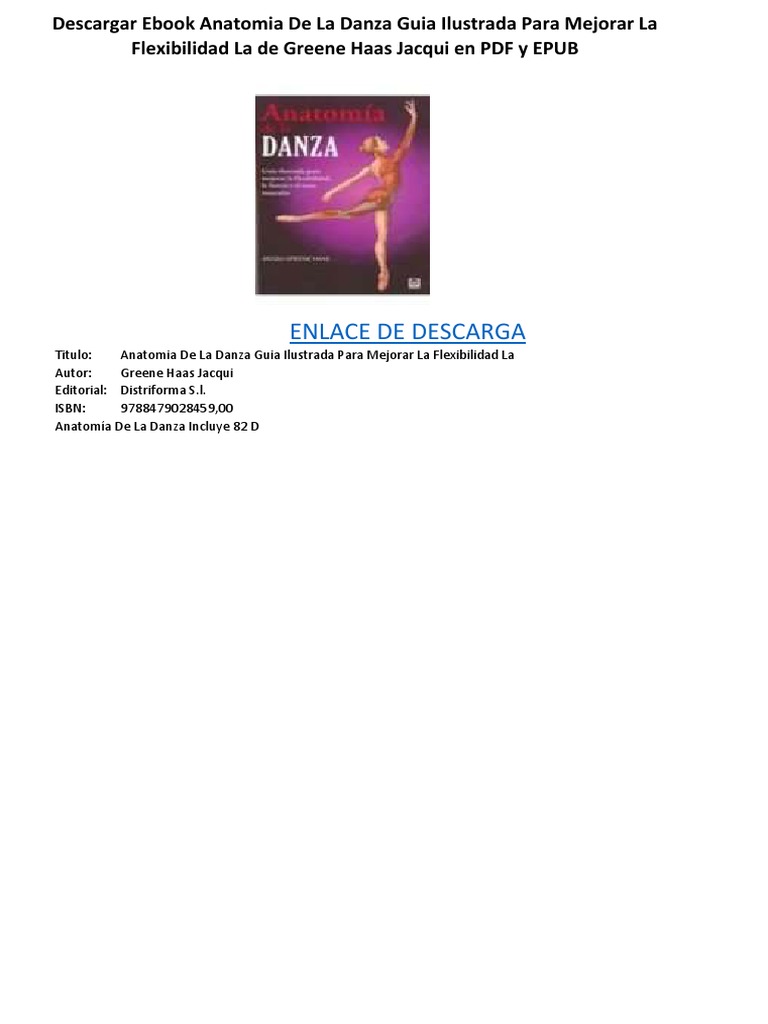 ANATOMIA DE LA DANZA EN FORMA IN SHAPE visual data 2