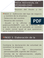 Pasos para La Constitución de Una Empresa Individual