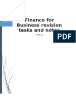 BTEC Business Unit 2 Finance For Business
