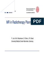 MR in Radiotherapy Planning