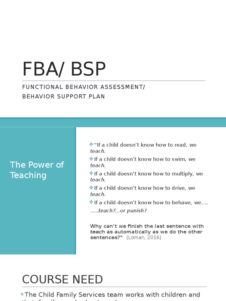 FBA and BSP Training Overview | PDF | Reinforcement | Behavior