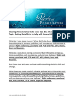 Clearings Voice America Radio Show Dec. 8th, 2016 Topic - Getting Out of Debt Joyfully