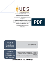 Ley Federal Del Trabajo Estructura