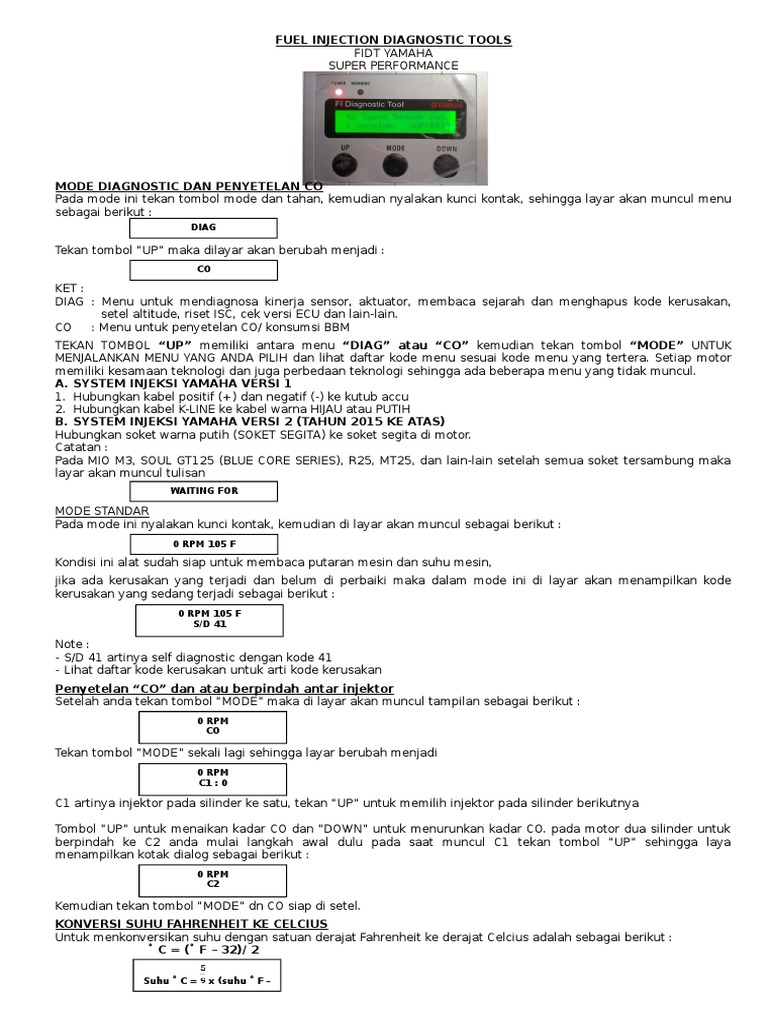 Fuel Injection Diagnostic Tools PDF