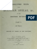 British Museum-Hieroglyphic Texts From Egyptian Stelae-5-1914 PDF