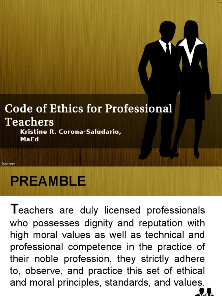 code of ethics for professional teachers presentation