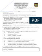 Examen de Quimica 1bimestre 2016 - 2017