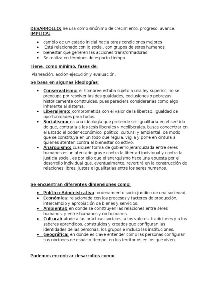 Mapa Conceptual de Desarrollo Social Contemporaneo | PDF