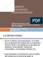 El Debate Modernidad Posmodernidad1