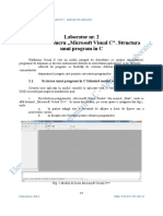 Laborator - 2 - Platforma de Lucru Microsoft Visual C". Structura Unui Program În C PDF
