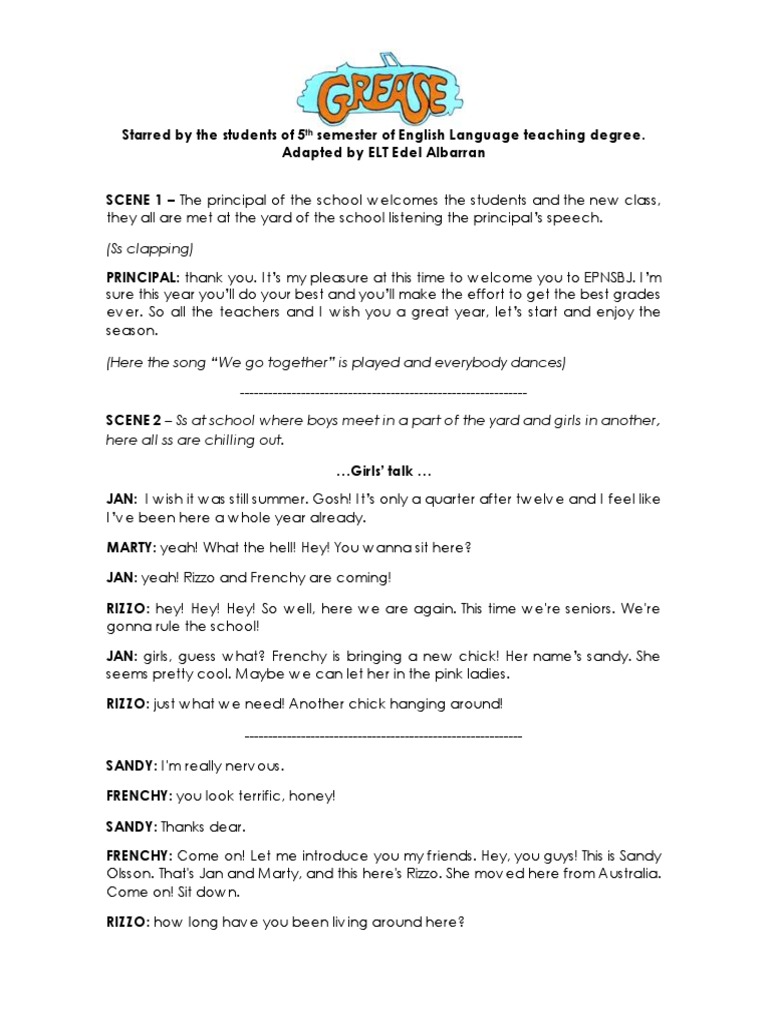 Musical libretto pdf
