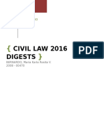 Civ Law Digests - Table of Contents