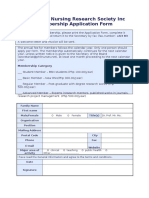 PNRS Membership Application Form