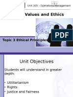 Business Values and Ethics: Topic 3 Ethical Principles