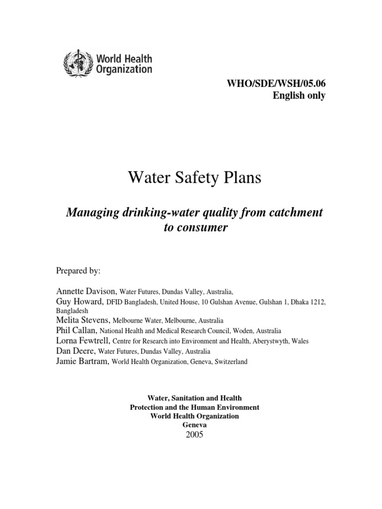 thesis on drinking water quality