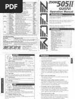 Download Manual Zoom 505 II by sarcot55 SN33666467 doc pdf
