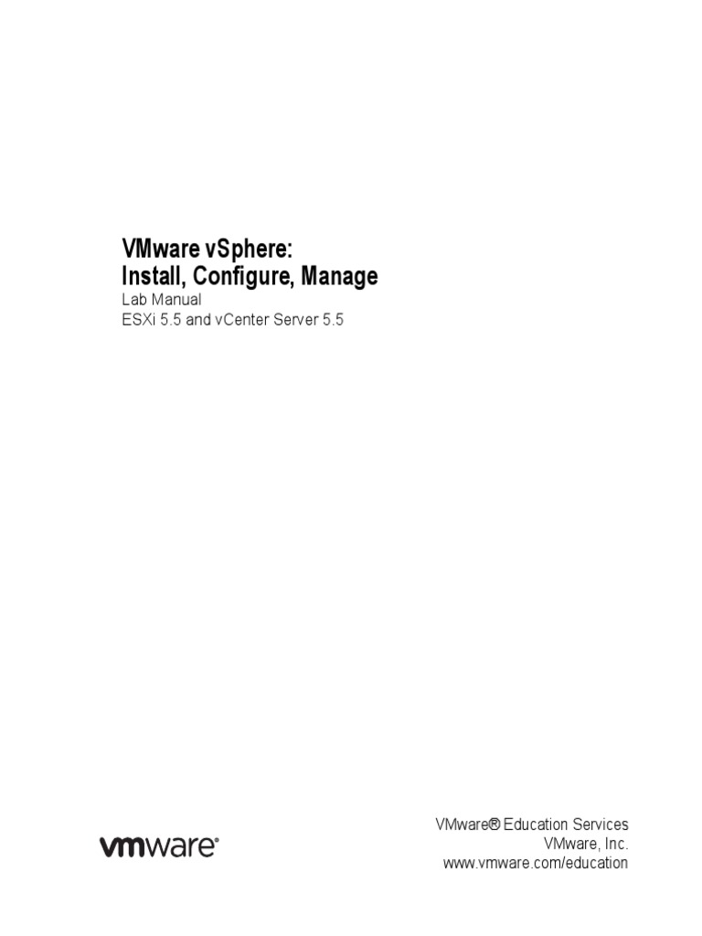 Vsphere Install Configure Manage PDF | PDF | Domain Name System | World ...