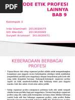 Download Bab 9 - Kode Etik Profesi Lainnya by Arum Sari SN336666822 doc pdf