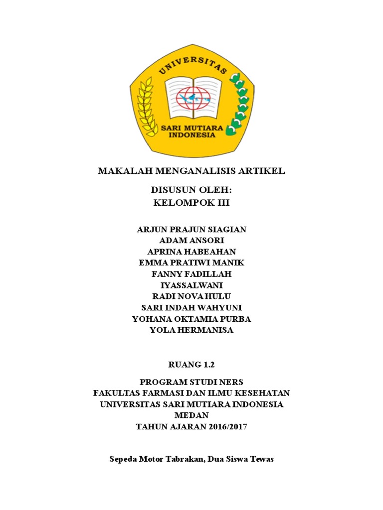 Makalah Menganalisis Artikel Baru