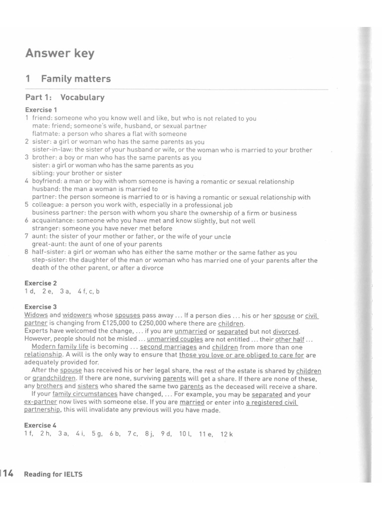 Answer Key Collins Reading For IELTS Book PDF