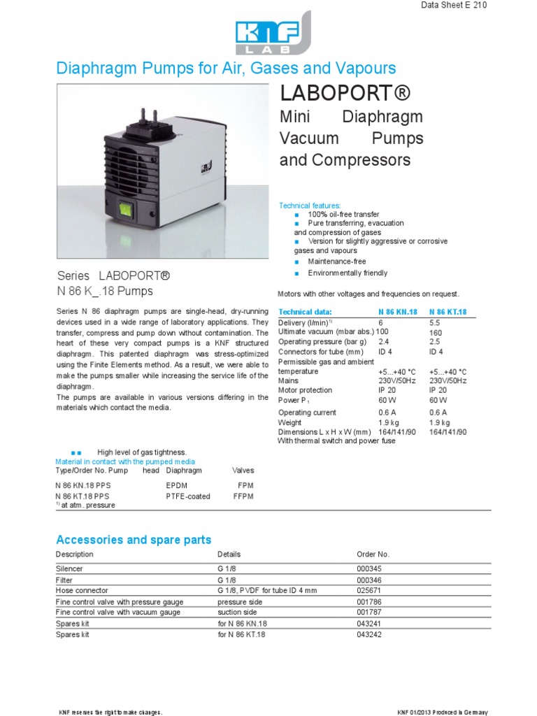 Diaphragm Pumps For Air | PDF | Gas Compressor | Pump