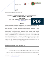 The Effect of Breast Milk Toward Children's Growth - A Systematic Review