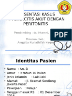 Laporan Kasus Peritonitis e.c Appendicitis Akut