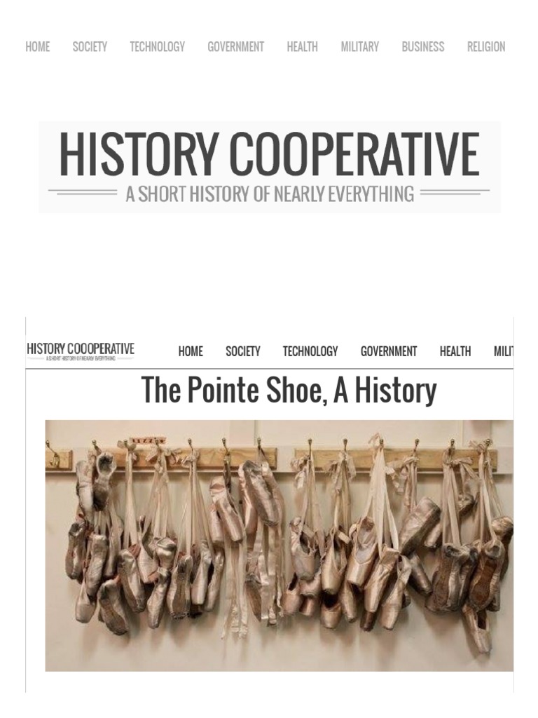 The Pointe Shoe, A History _ History Cooperative Ballet Footwear