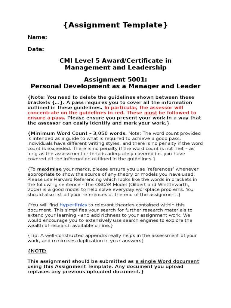 personality development assignment pdf