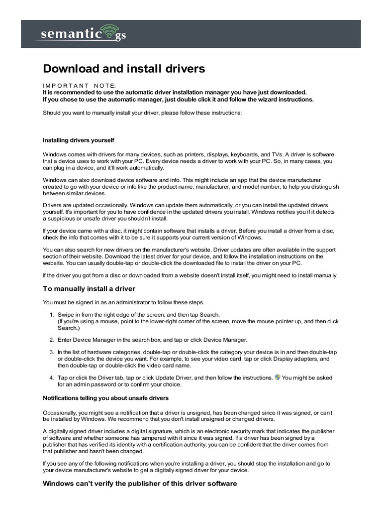 Manual Installation Guideallwinner A10 | PDF | Device Driver | Double Click