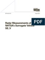 Radar Measurements of NHTSA's Surrogate Vehicle Ss - V: DOT HS 811 817 August 2013