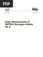 Radar Measurements of NHTSA's Surrogate Vehicle Ss - V: DOT HS 811 817 August 2013