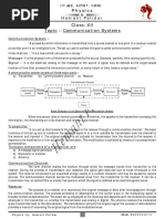 Class: XII Topic:-Communication Systems: Physics