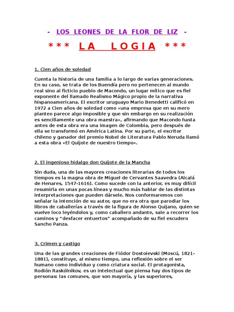 Literatura Universal C A N O N - 