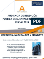 Audiencia de Rendición Pública de Cuentas Final 2016 - Inicial 2017 - AE