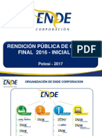Audiencia de Rendición Pública de Cuentas Final 2016 - Inicial 2017 - ENDE