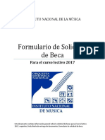 Formulario de Solicitud de Beca: Instituto Nacional de La Música
