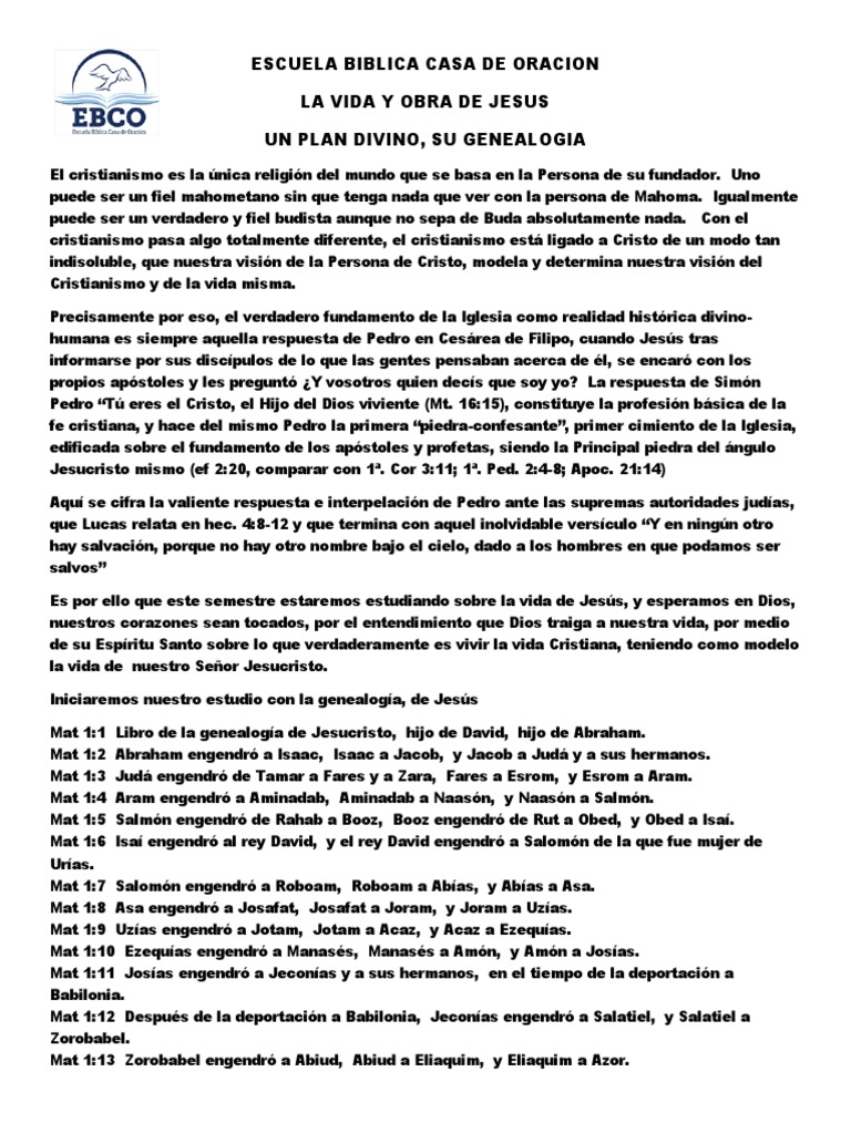 01 La Genealogia de Jesus | María, madre de Jesús | David