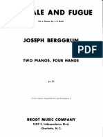 Berggrun - Chorale and Fugue - Theme by JS Bach PDF